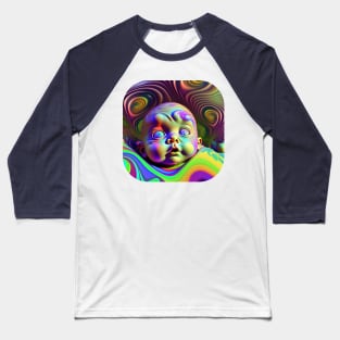 Abstract Trippy Psychedelic Baby Baseball T-Shirt